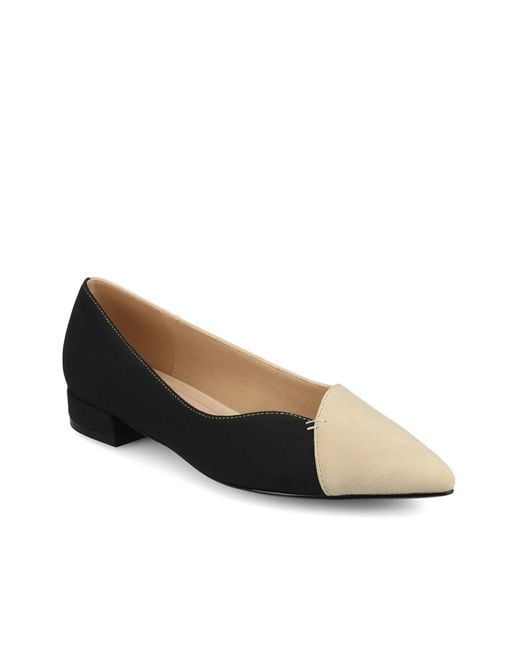 Journee Collection Black Carmin Flat