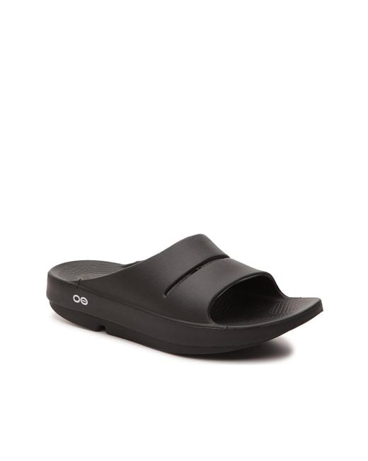 OOFOS Ooahh Slide Sandal in Black for Men Lyst