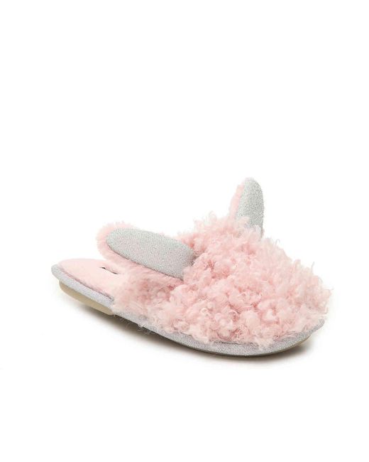 Kensie Pink Bunny Slide Slipper