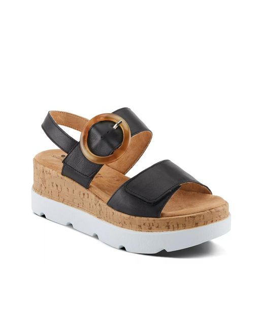 Spring Step Black Abarah Sandal
