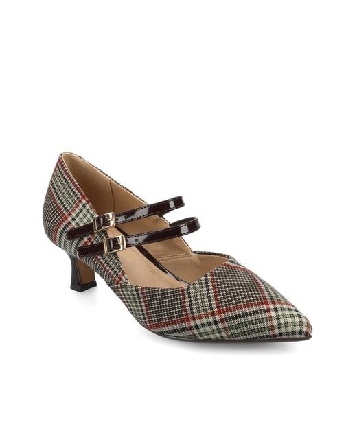 Journee Collection Black Carnation Pump