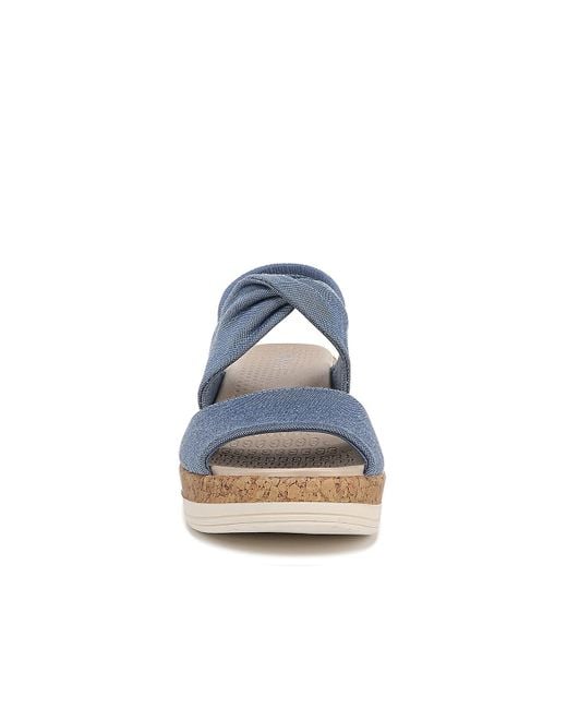 Bzees Remix Wedge Sandal in Blue | Lyst