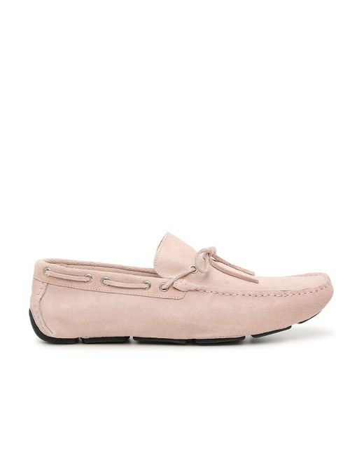 Mercanti Fiorentini Pink 7882 Moc Toe Driving Loafer for men