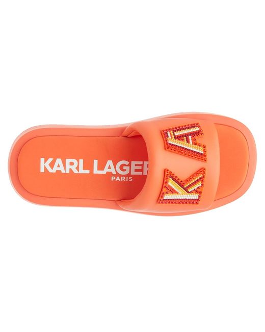Karl Lagerfeld Red Opal Platform Sandal