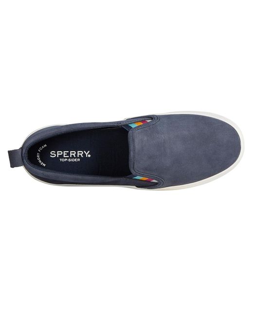 Sperry Top Sider Crest Twin Gore Platform Slip on Sneaker in Blue