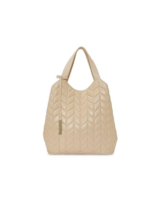 Vince Camuto Natural Kisho Leather Tote