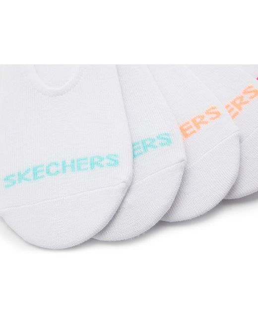 Skechers White Sport No Show Liners