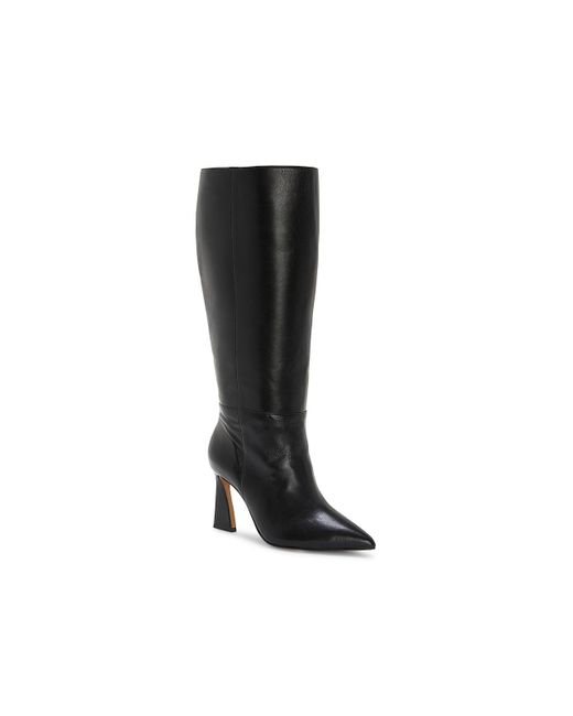 Vince Camuto Suede Tressara Wide Calf Boot in Black Leather (Black) | Lyst
