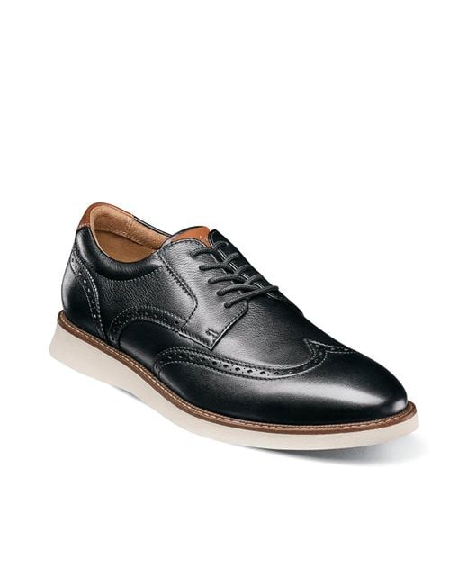 Florsheim Black Launch Wingtip Oxford for men