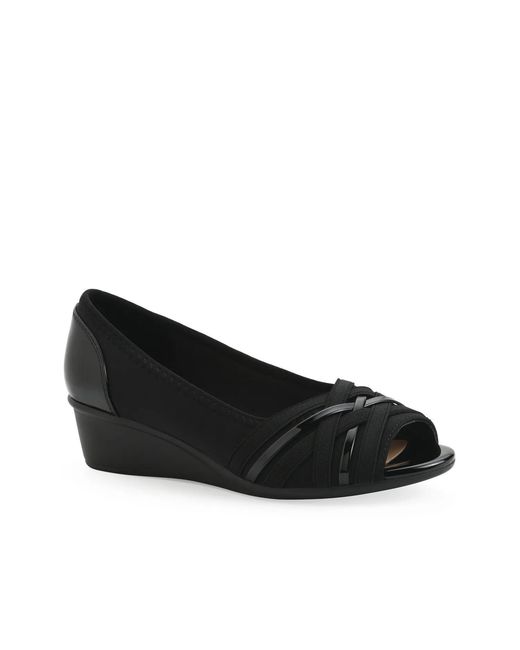 White Mountain Black Boldest Wedge Pump