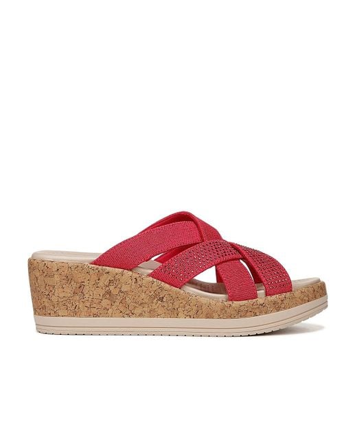 Bzees Red Reign Wedge Sandal