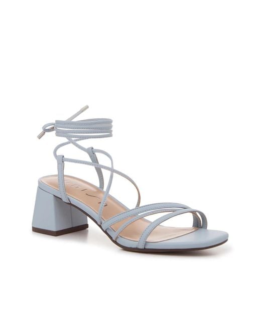 Unisa White Wide Width Venina Laceup Sandal
