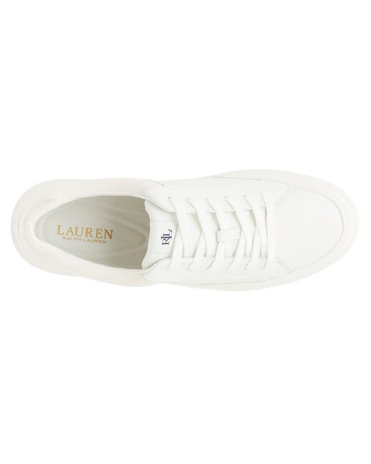 Lauren by Ralph Lauren White Hailey Sneaker