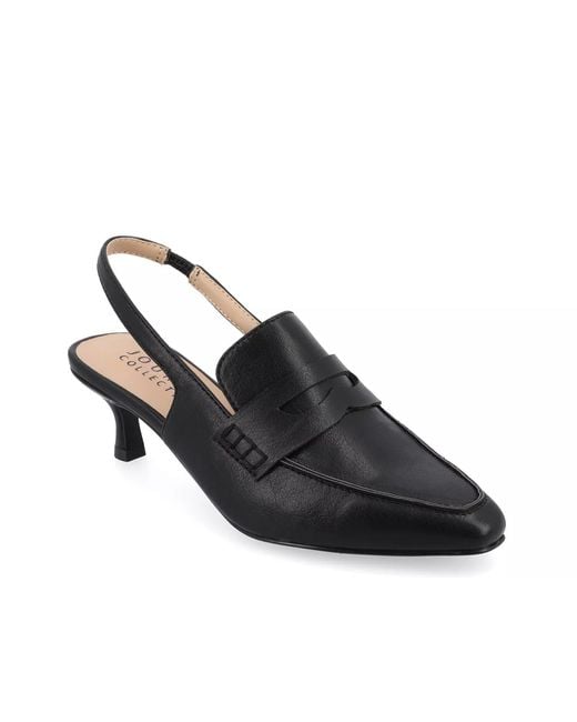 Journee Collection Black Amory Pump