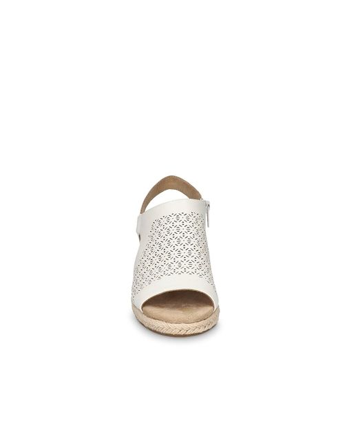 Easy Street Serena Espadrille Wedge Sandal in White | Lyst