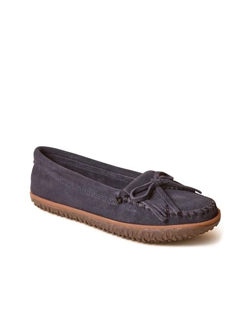 Minnetonka Blue Kilty Tread Slipper