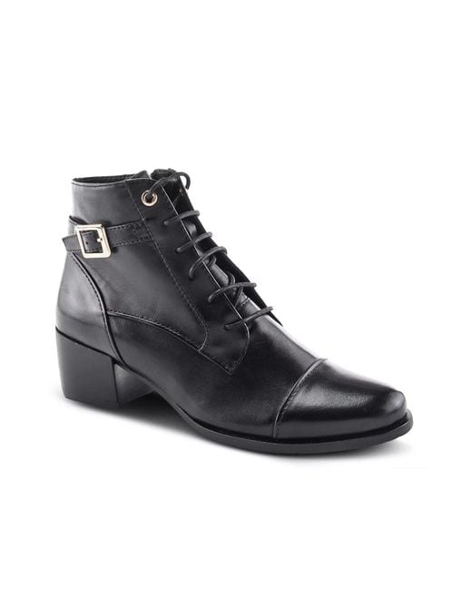 Spring Step Black Buckleup Bootie