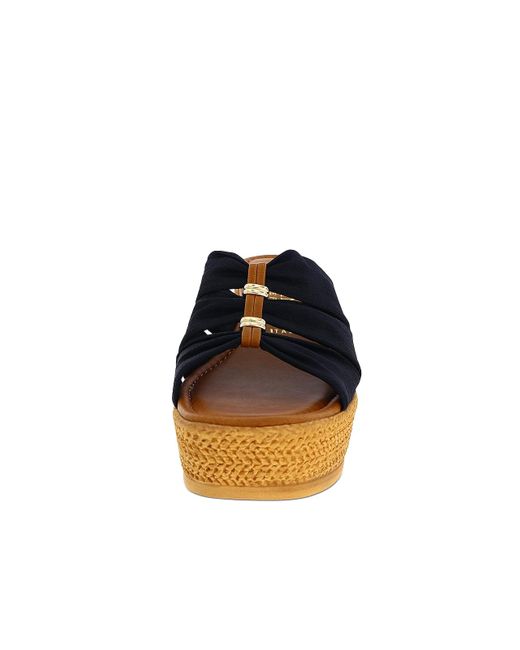 Italian Shoemakers Black Amayra Wedge Sandal