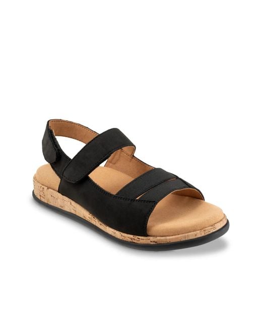 Trotters Black Gemini Sandal