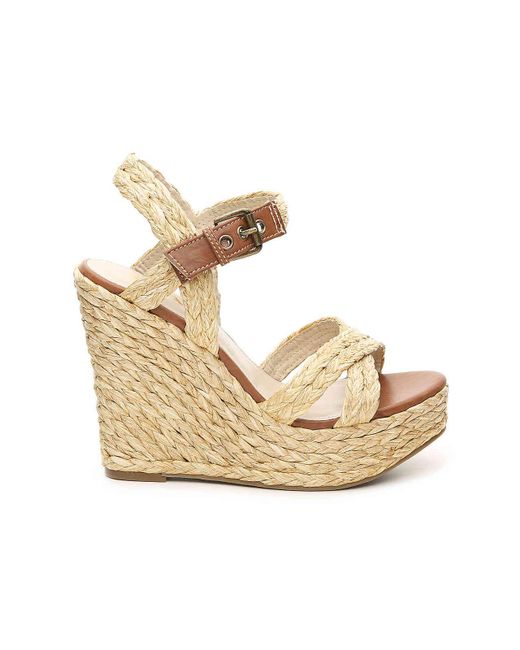 MIA Leila Espadrille Wedge Sandal in Light Brown (Brown) - Lyst