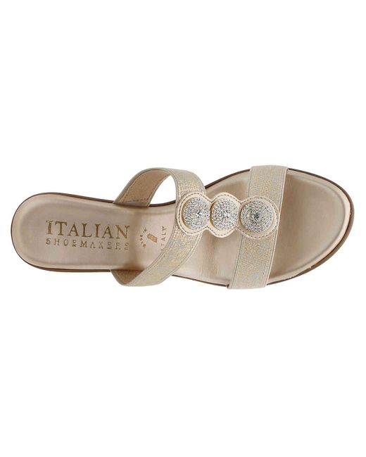 italian shoemakers gold sandals