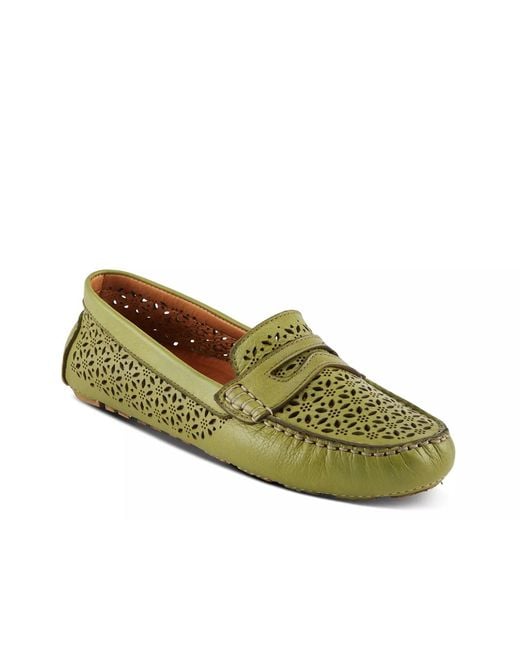 Spring Step Green Crain Moccasin