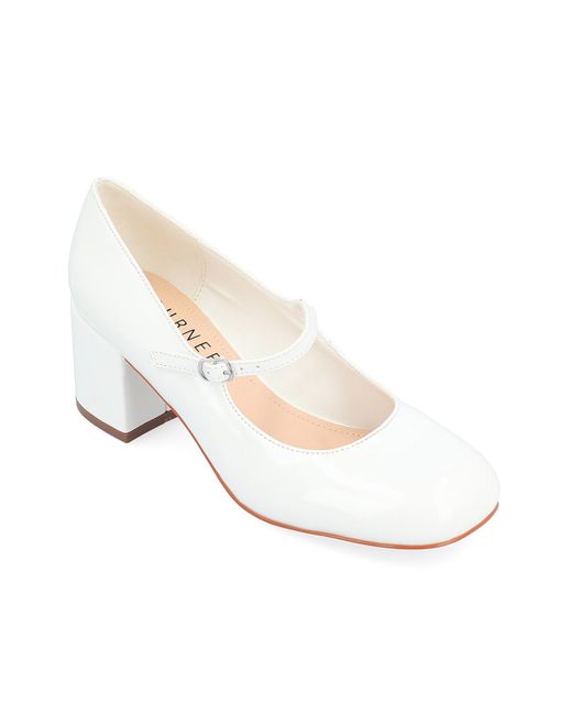 Journee Collection Okenna Mary Jane Pump in White Lyst