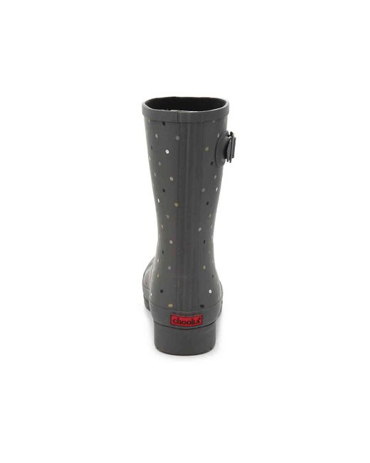 Chooka Rubber Downpour Dot Rain Boot in 