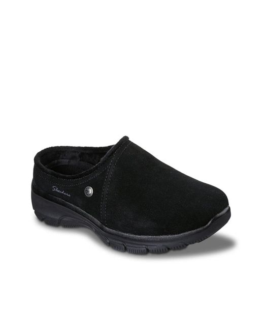 Skechers Women's Black Wide Width Relaxed Fit Easy Going