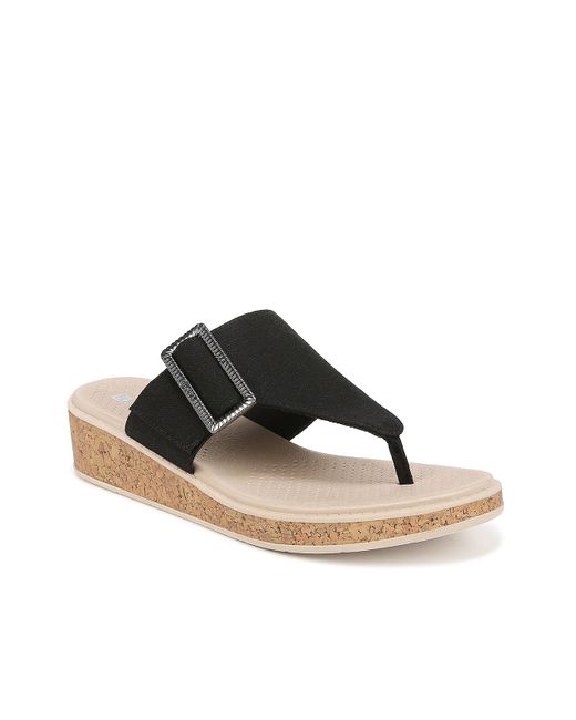 Bzees Bay Wedge Sandal in Black | Lyst