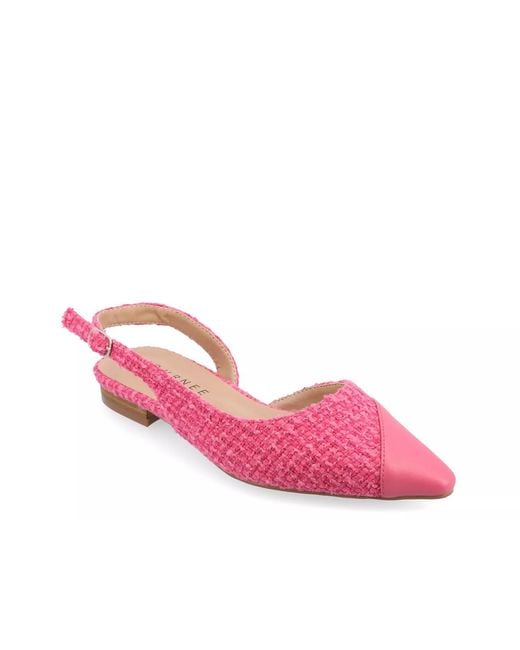 Journee Collection Pink Daphnne Flat