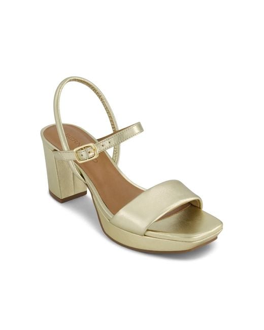 Bernardo Metallic Canto Platform Sandal