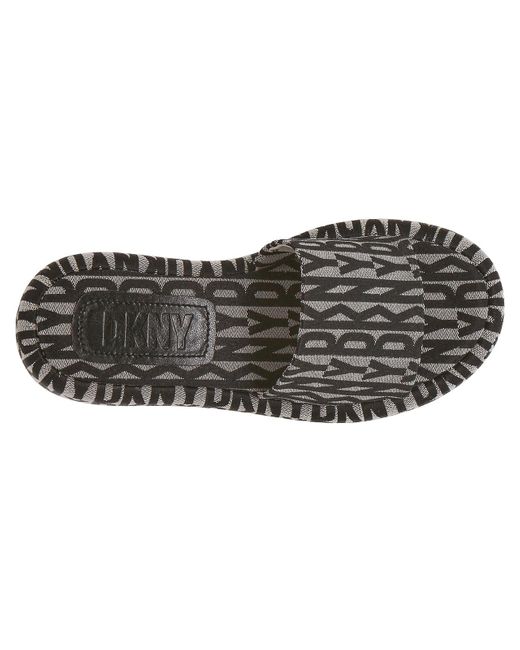 DKNY Black Ovalia Wedge Sandal