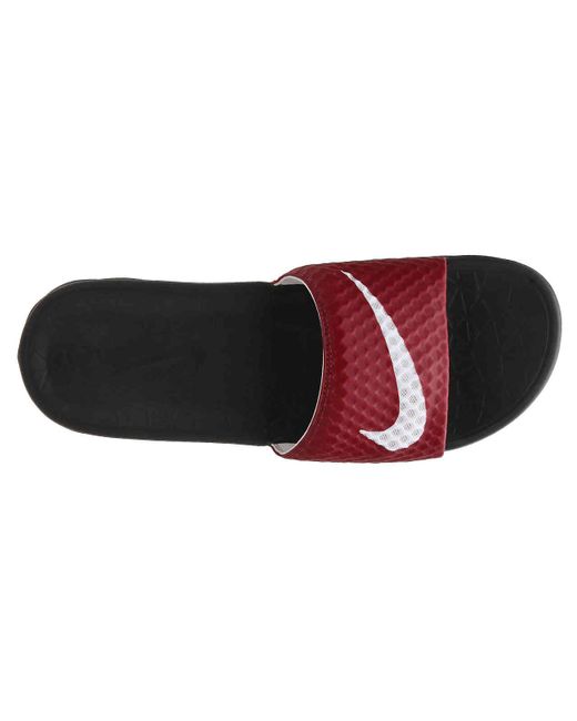 Nike Synthetic Benassi Solarsoft 2 Slide Sandal in Maroon/White/Black (Red)  for Men | Lyst