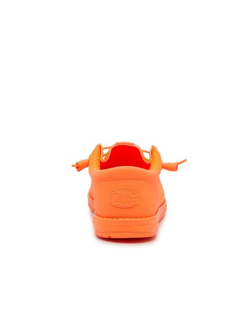 Hey Dude Orange Wally Funk Slip-on Sneaker for men