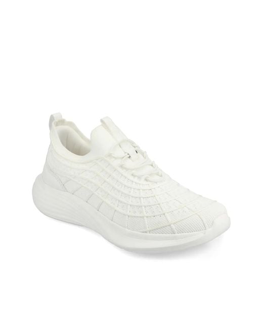 Journee Collection White Dasha Sneaker