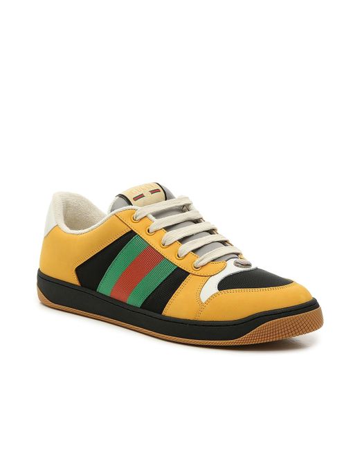 Gucci Run Lace-up Sneakers - Yellow | Editorialist