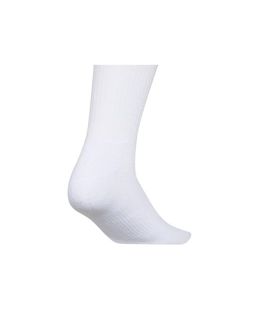 Adidas White Athletic Cushioned Crew Socks
