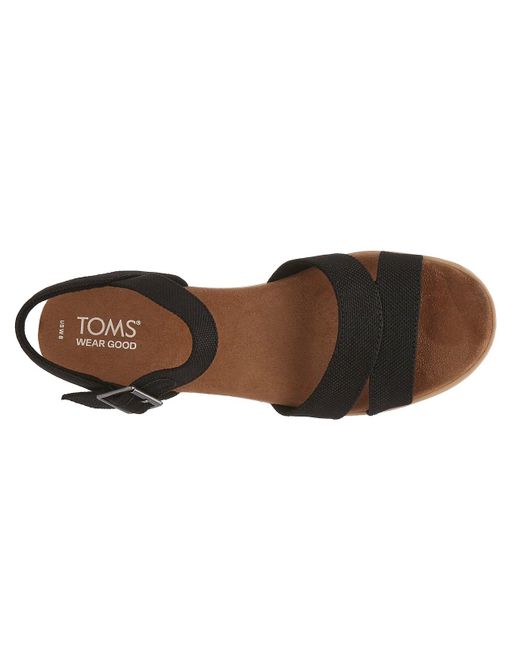 TOMS Black Louisa Platform Sandal