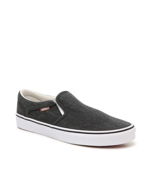 Vans Asher Slip-on Sneaker in Gray for Men | Lyst