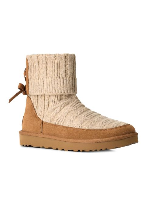 Ugg Brown Classic Mini Cabelle Knit Bootie