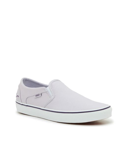 Vans White Asher Slipon Sneaker