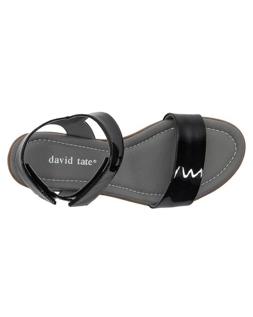 David Tate Black Samba Wedge Sandal