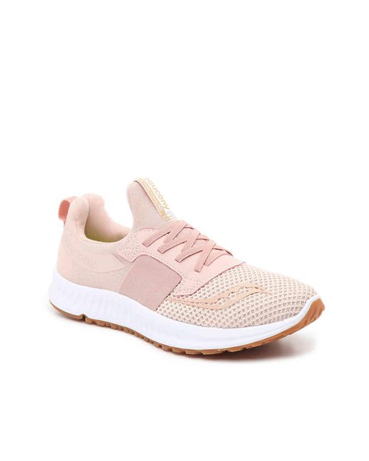 Saucony Pink Breeze Lightweight Slip-on Running Shoe