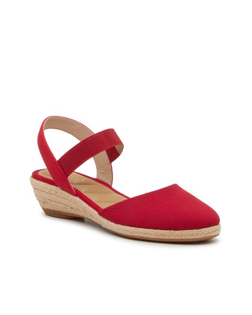 Kelly & Katie Red Esmo Espadrille Wedge Sandal