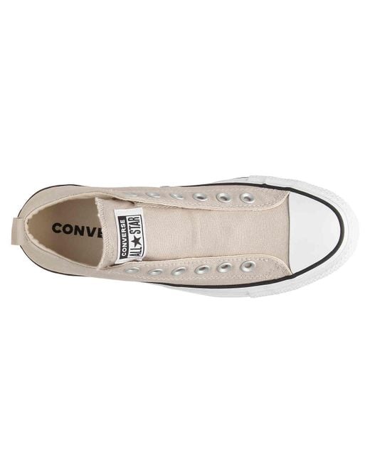 Converse Chuck Taylor All Star Fashion Lift Platform Slip on Sneaker in Natural Lyst