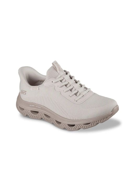 Skechers White Slipins: Bobs Sport Arc Waves Sneaker