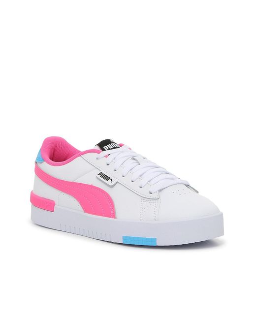 PUMA Leather Jada Sc Sneaker in White/Pink (White) | Lyst