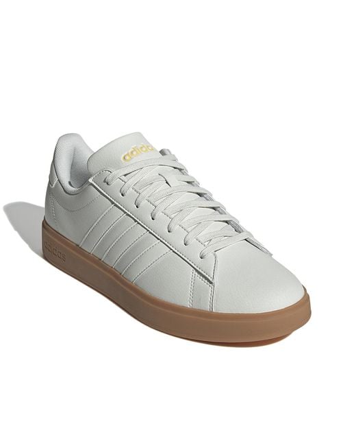 Adidas White Grand Court 2.0 Sneaker for men