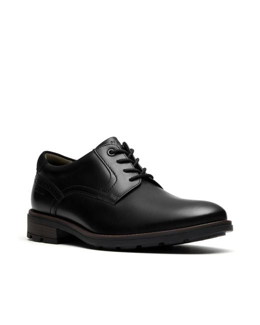Clarks Black Emmet Plain Toe Oxford for men